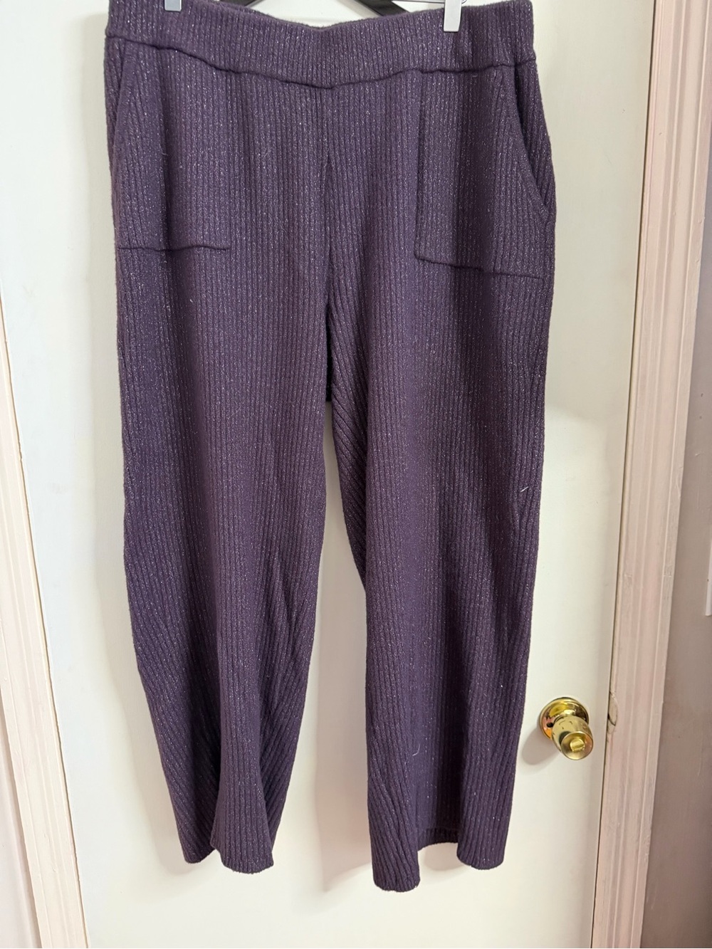 LIVI Women's Purple Knit Lounge Pants